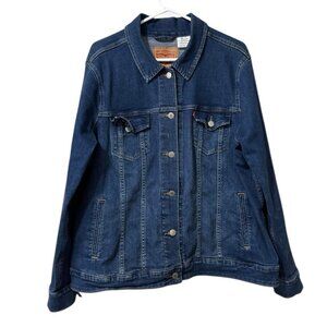 Levi Strauss & Co Denim Jean Jacket Men Sz 2X Western Country Cowboy Long Sleeve